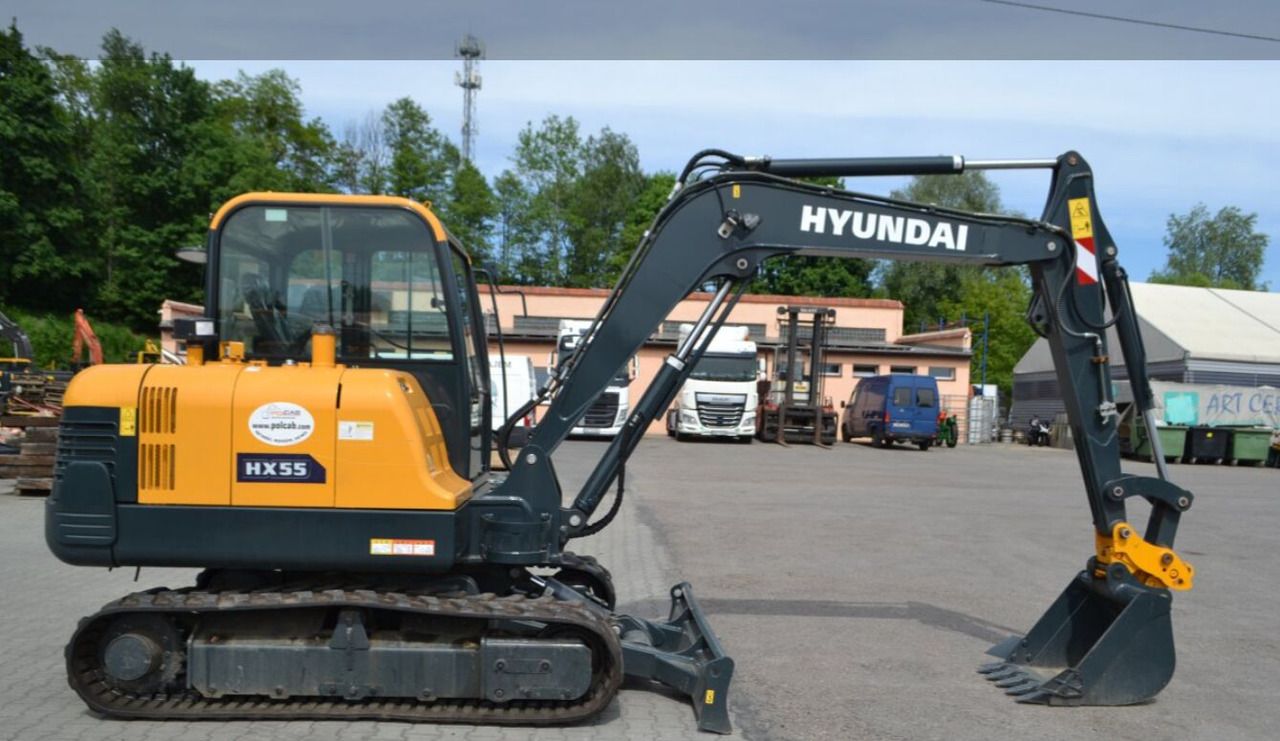 2021 Hyundai HX55 mini excavator, side profile view 2021 Hyundai HX55 mini excavator, side profile view