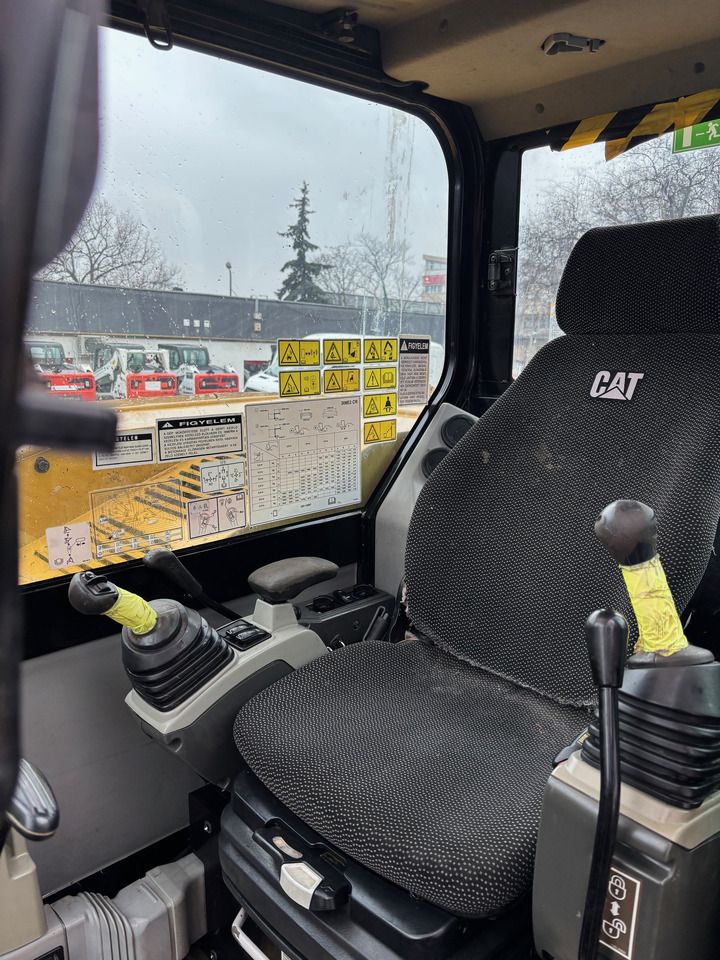 2016 Caterpillar 308E2CR crawler excavator interior cab view 2016 Caterpillar 308E2CR crawler excavator interior cab view