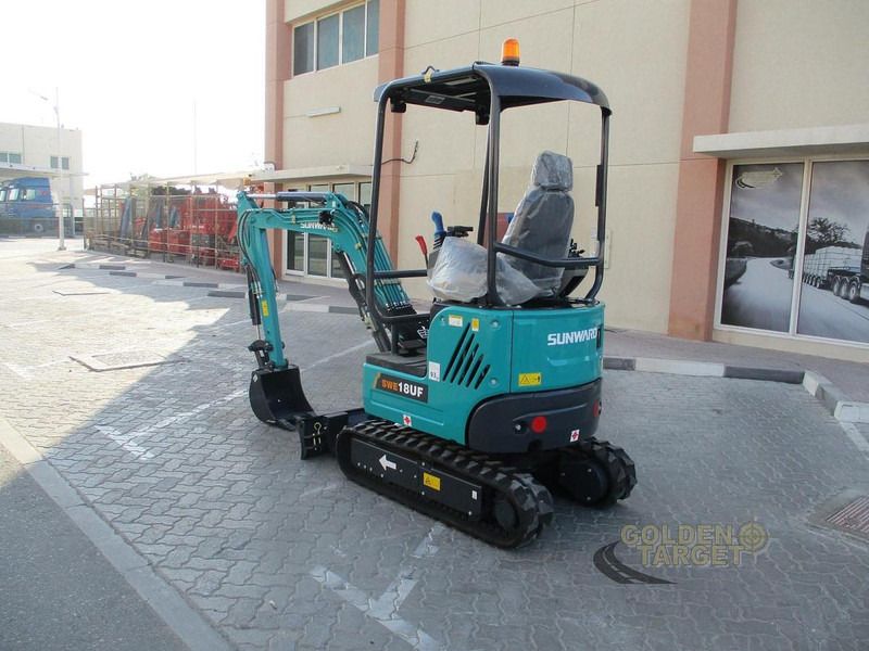 2025 Sunward SWE18UF mini excavator, rear three-quarter view