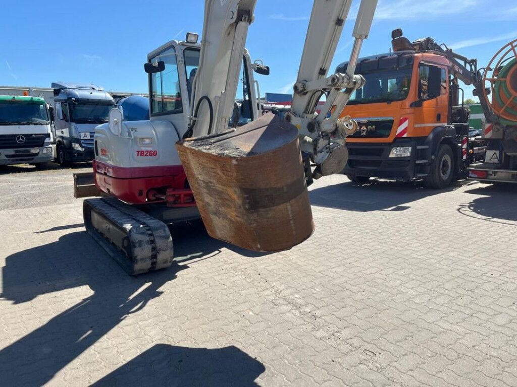 2017 Takeuchi TB260 mini excavator, rear three-quarter view 2017 Takeuchi TB260 mini excavator, rear three-quarter view