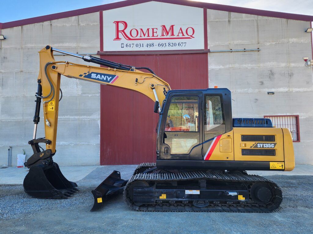 2022 Sany SY135C crawler excavator, side profile view