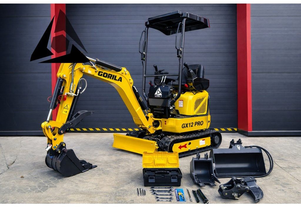 2026 Gorila GX12 PRO mini excavator, side view