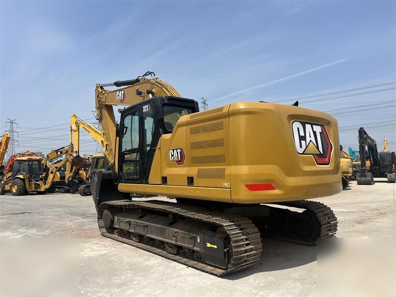 2024 Caterpillar 323 crawler excavator, rear three-quarter view 2024 Caterpillar 323 crawler excavator, rear three-quarter view