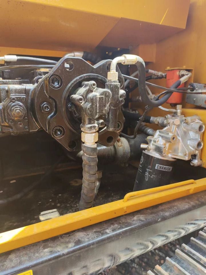 2021 Sany SY215C crawler excavator engine compartment detail