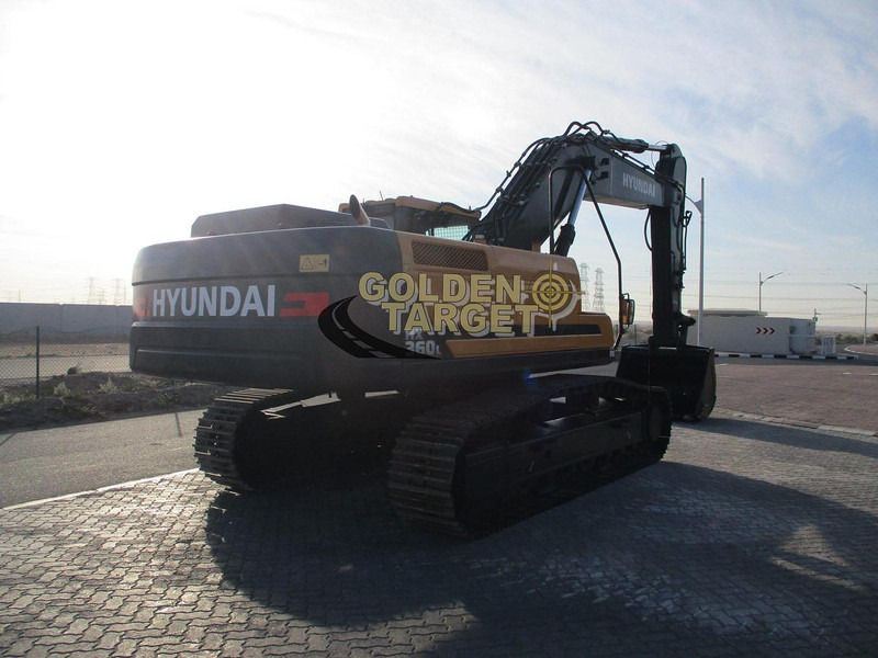2023 Hyundai HX360L crawler excavator, rear three-quarter view