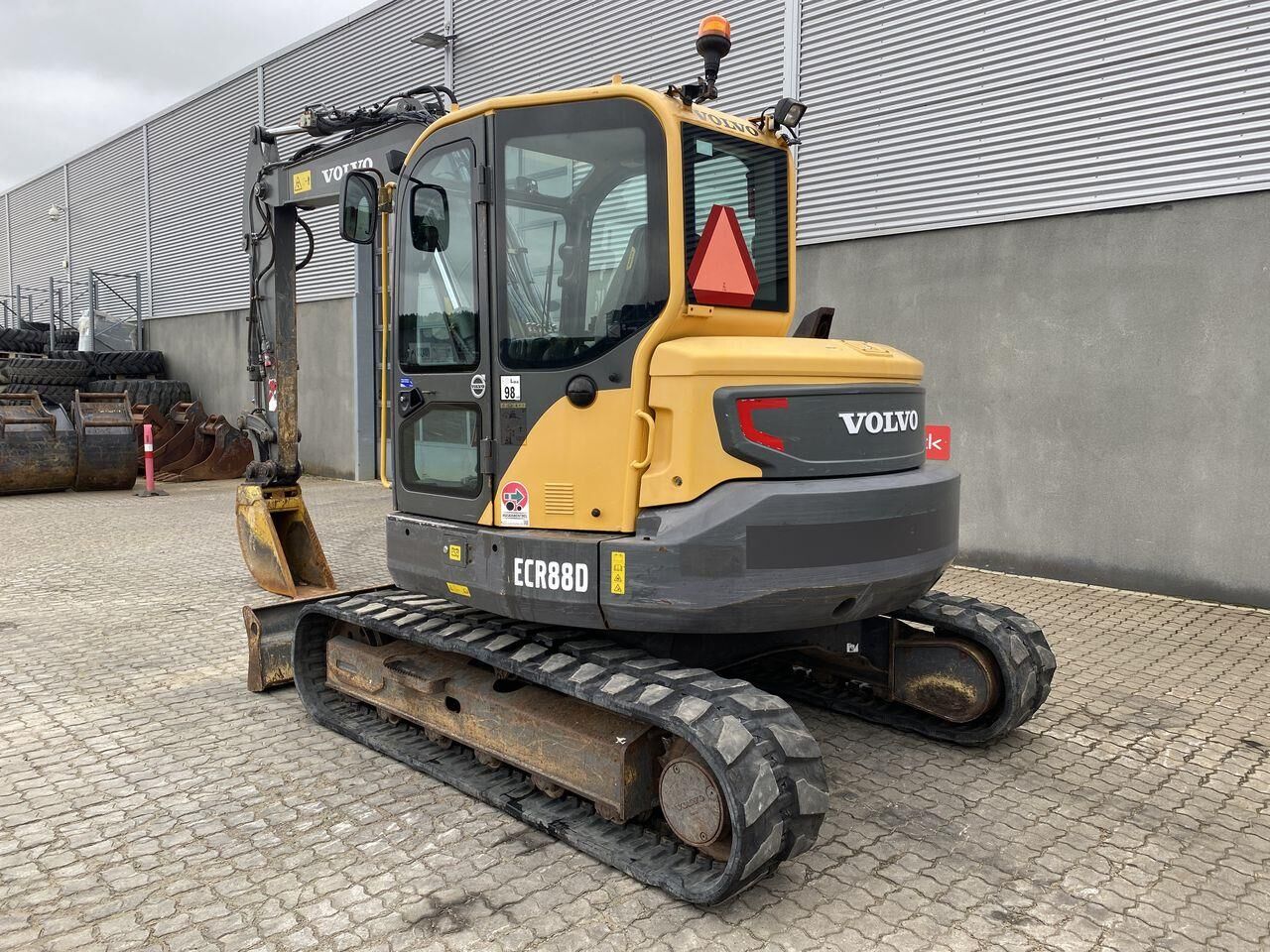 2015 Volvo ECR88D mini excavator, rear three-quarter view