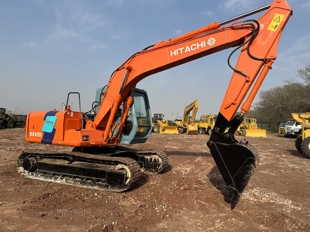 2019 Hitachi EX120 crawler excavator, side view 2019 Hitachi EX120 crawler excavator, side view