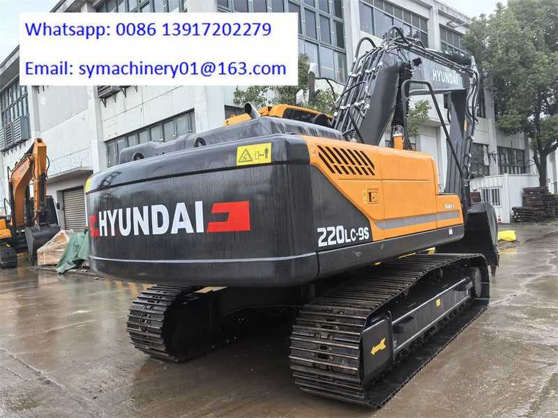 2023 Hyundai R220LC-9S crawler excavator, rear three-quarter view