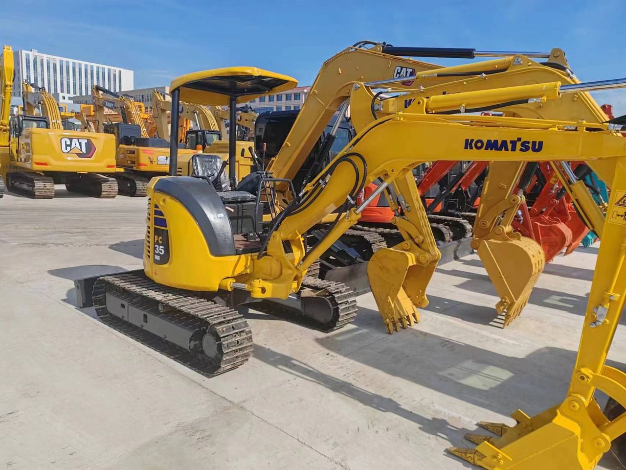 2023 Komatsu PC35 MR mini excavator, side view