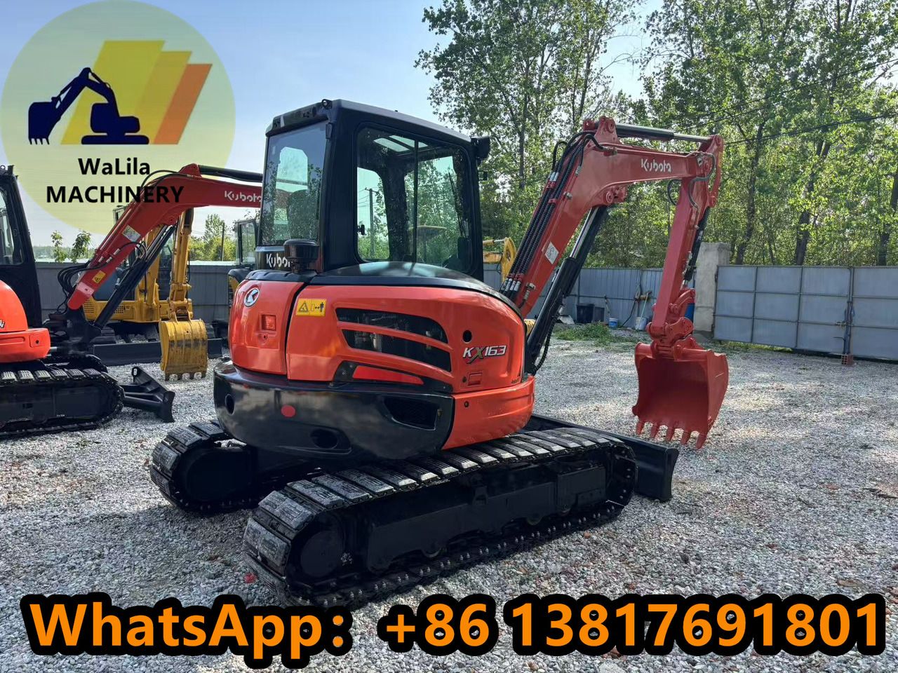 2023 Kubota KX163-5 mini excavator, rear three-quarter view 2023 Kubota KX163-5 mini excavator, rear three-quarter view
