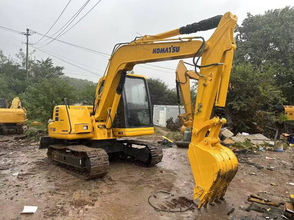 2025 Komatsu PC60 mini excavator, side view 2025 Komatsu PC60 mini excavator, side view