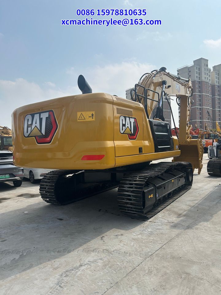 2024 Caterpillar 336GC crawler excavator rear three-quarter view