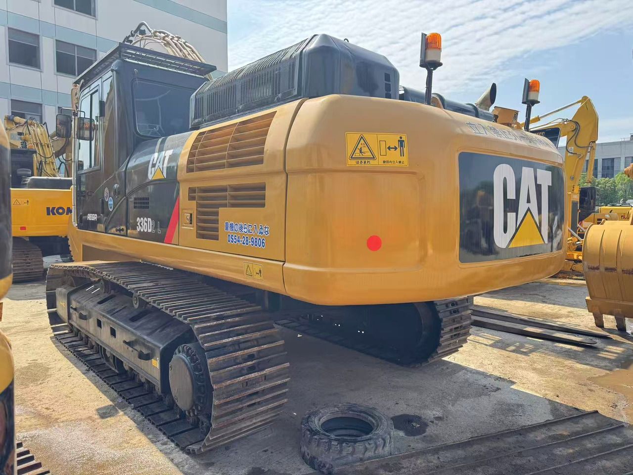 2023 Caterpillar 336D2 L crawler excavator rear three-quarter view