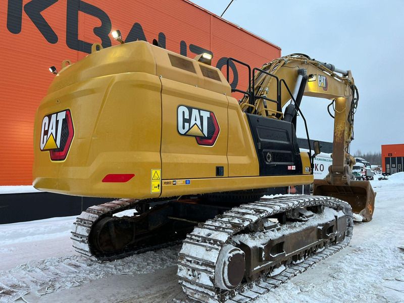 2020 Caterpillar 352 crawler excavator, rear three-quarter view