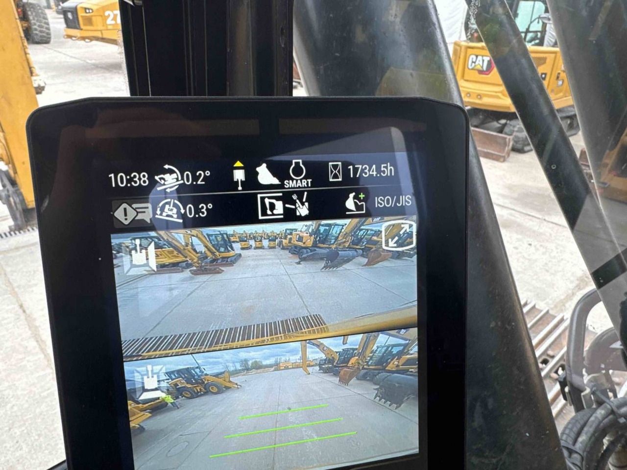 2022 Caterpillar 323 crawler excavator interior display view 2022 Caterpillar 323 crawler excavator interior display view