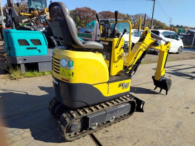 2022 Yanmar SV05-D mini excavator rear three-quarter view 2022 Yanmar SV05-D mini excavator rear three-quarter view
