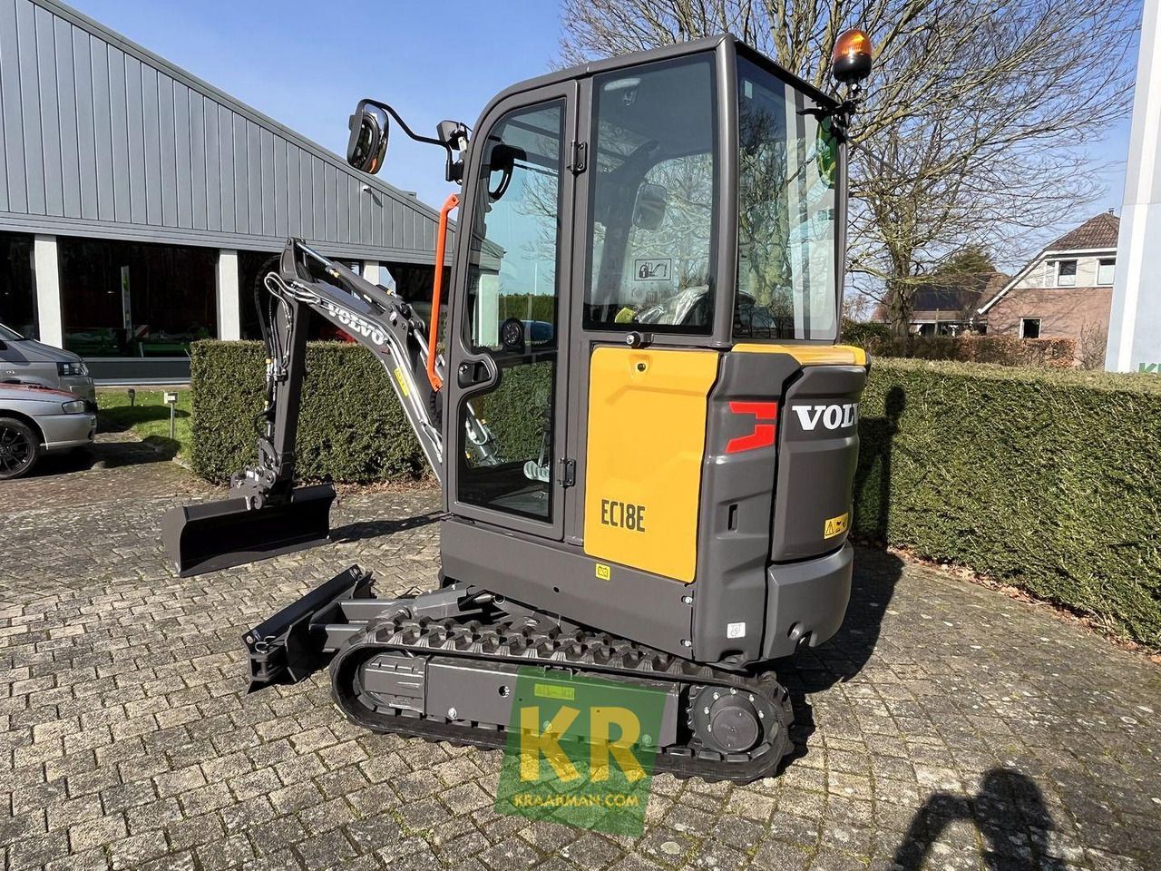 2026 Volvo EC18E crawler excavator, rear three-quarter view 2026 Volvo EC18E crawler excavator, rear three-quarter view
