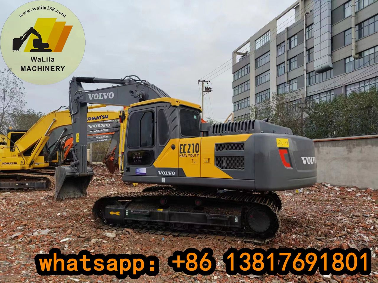 2023 Volvo EC210 crawler excavator, rear three-quarter view 2023 Volvo EC210 crawler excavator, rear three-quarter view