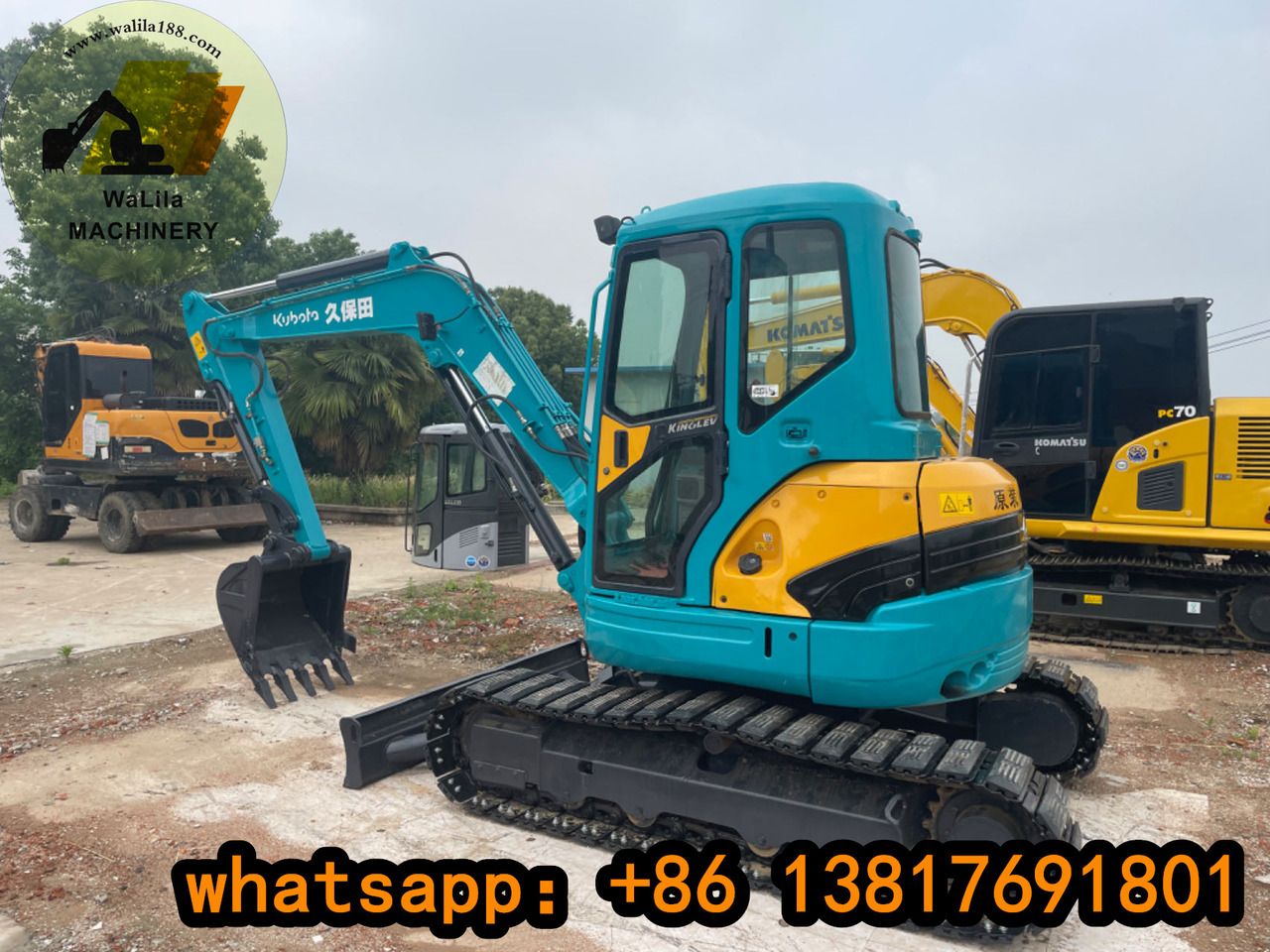 2022 Kubota U55 mini excavator, side view 2022 Kubota U55 mini excavator, side view