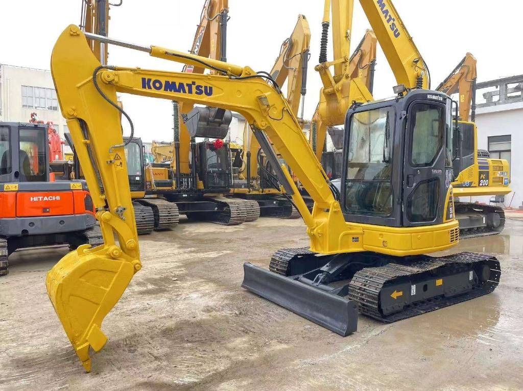 2020 Komatsu PC-55MR mini excavator, front three-quarter view 2020 Komatsu PC-55MR mini excavator, front three-quarter view