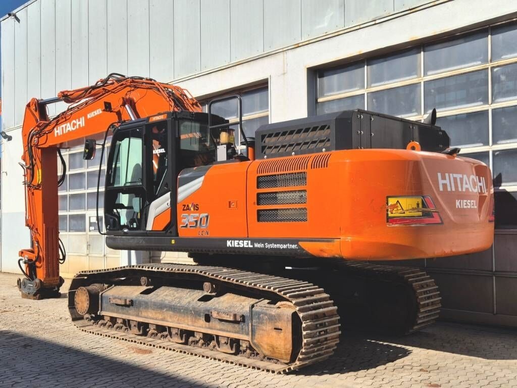 2023 Hitachi ZX350LCN-7 crawler excavator, rear three-quarter view 2023 Hitachi ZX350LCN-7 crawler excavator, rear three-quarter view