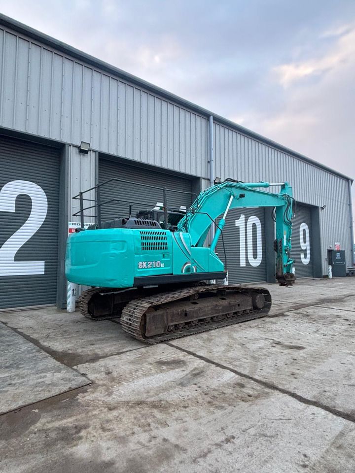 2019 Kobelco SK210LC-10 crawler excavator, rear three-quarter view