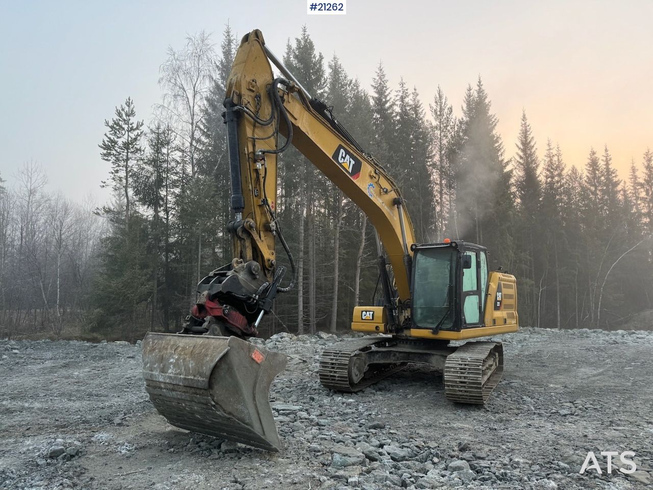 2018 Caterpillar 323-07A crawler excavator, front three-quarter view 2018 Caterpillar 323-07A crawler excavator, front three-quarter view