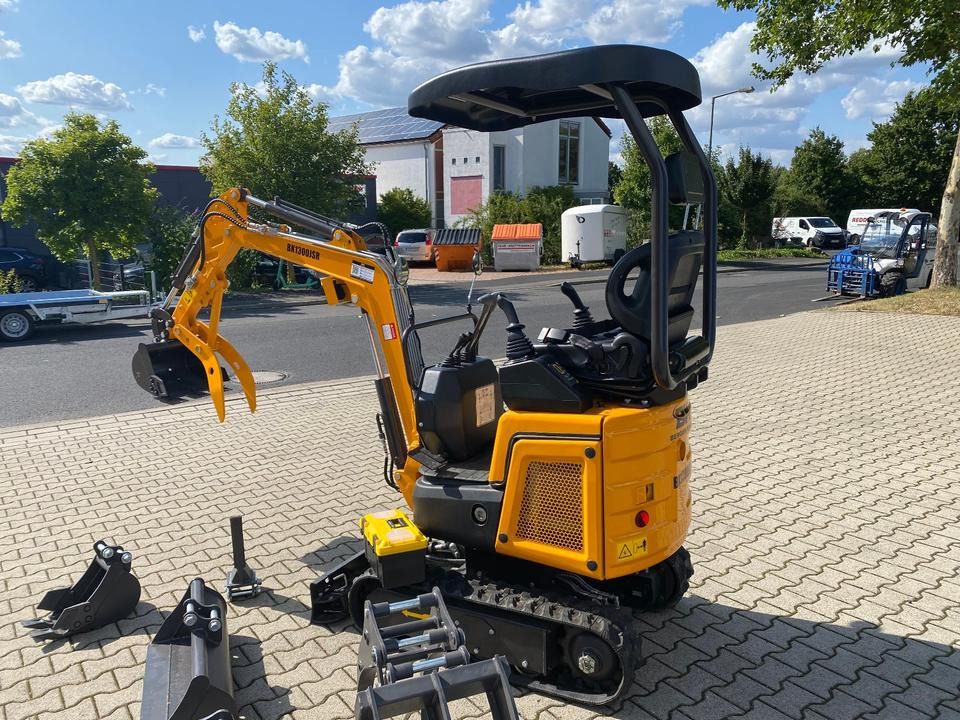 Berger Kraus BK1300JSR mini excavator, rear three-quarter view