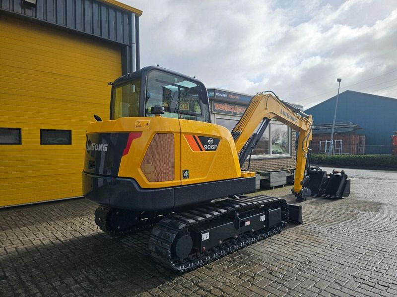 2026 LiuGong 906F mini excavator, rear three-quarter view