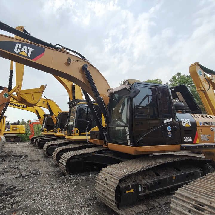 2022 Caterpillar 329D crawler excavator, side profile view