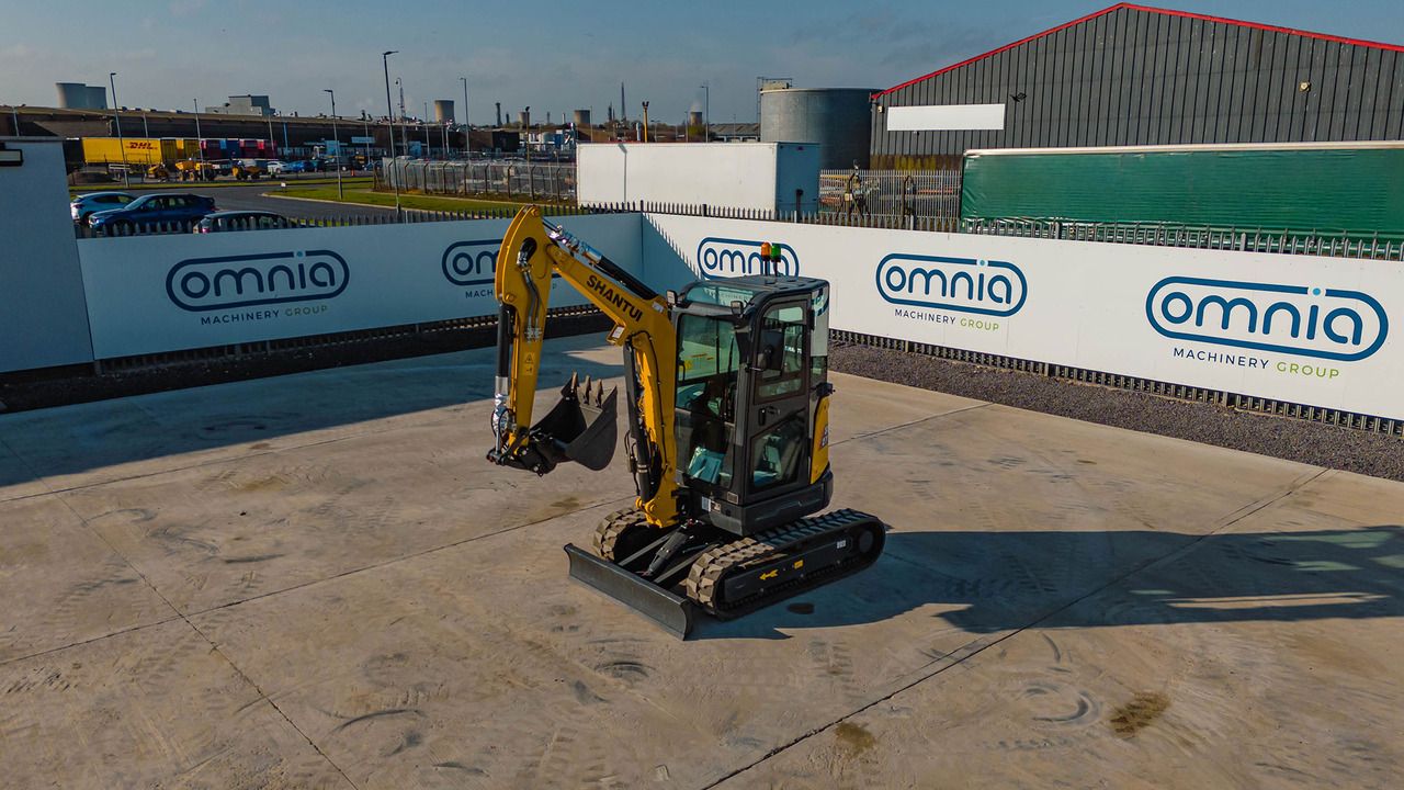 2026 Shantui SE27SR mini excavator, high-angle view