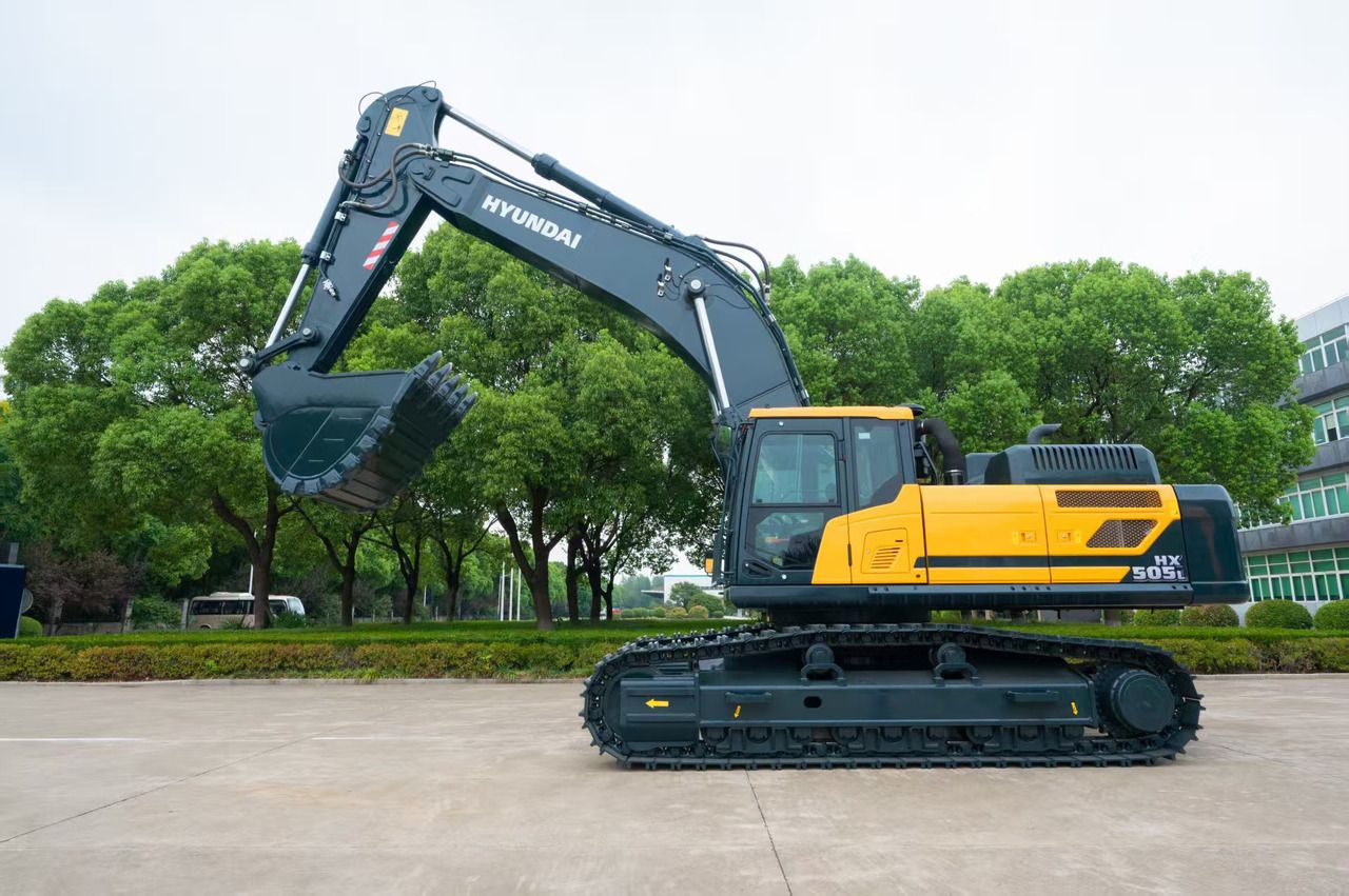 2026 Hyundai HX505L crawler excavator, side profile view