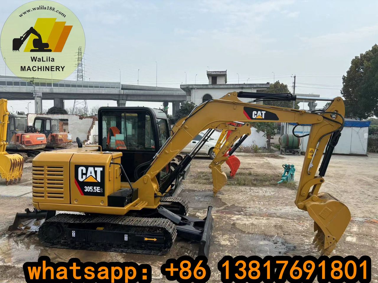 2023 Caterpillar 305.5E2 mini excavator, side profile view 2023 Caterpillar 305.5E2 mini excavator, side profile view