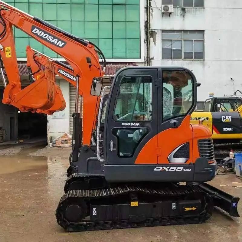 2023 Doosan DX55-9C mini excavator side view 2023 Doosan DX55-9C mini excavator side view