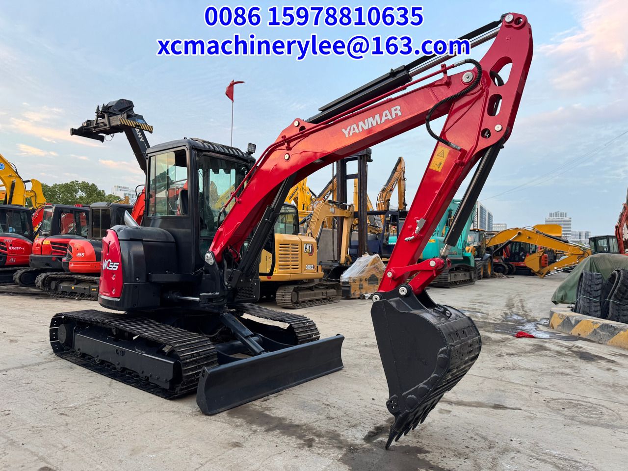 2024 Yanmar 55VIO mini excavator, side view 2024 Yanmar 55VIO mini excavator, side view
