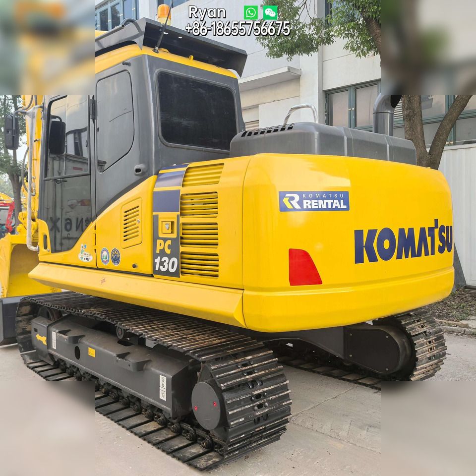 2023 Komatsu PC130 crawler excavator, rear three-quarter view 2023 Komatsu PC130 crawler excavator, rear three-quarter view