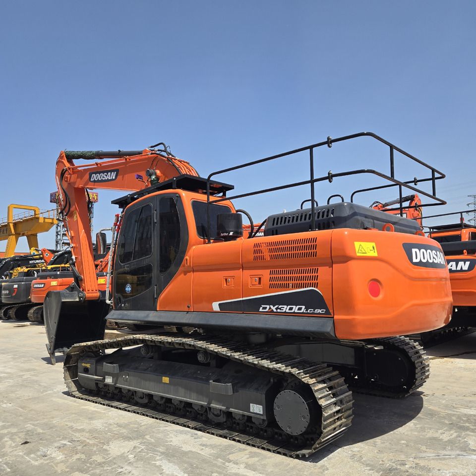 2024 Doosan DX300LC-9C crawler excavator, rear three-quarter view