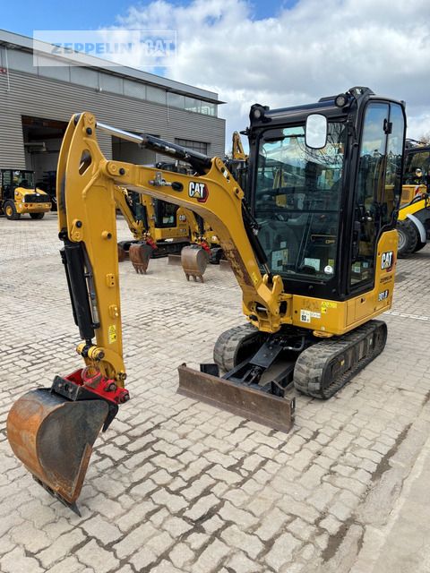 2022 Caterpillar 301.8-05A mini excavator, front three-quarter view
