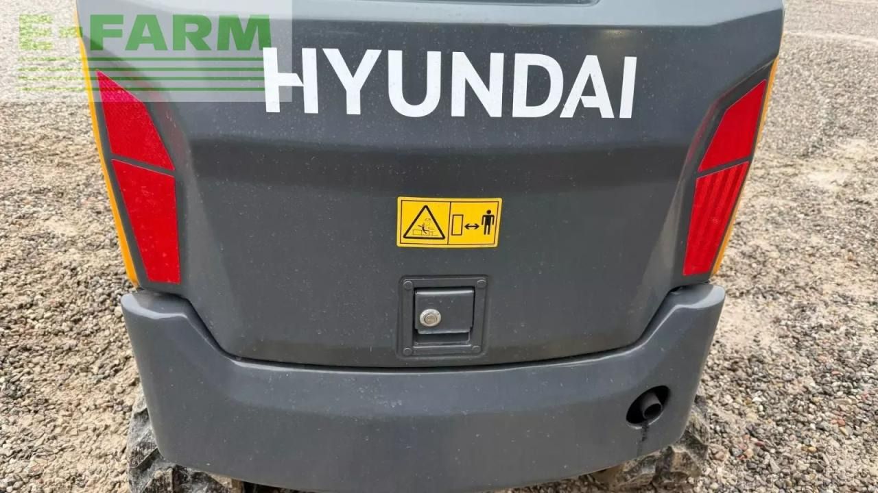 2026 Hyundai HX19A mini excavator rear view 2026 Hyundai HX19A mini excavator rear view