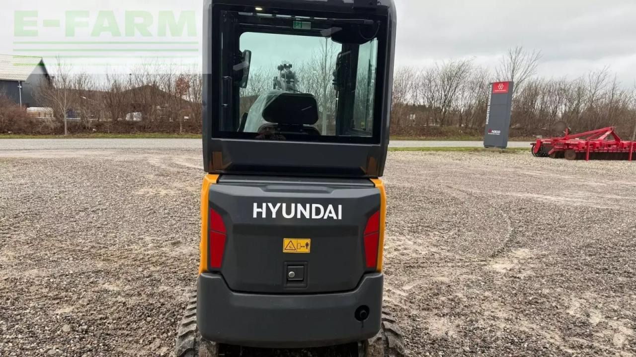 2026 Hyundai HX19A mini excavator, rear view 2026 Hyundai HX19A mini excavator, rear view