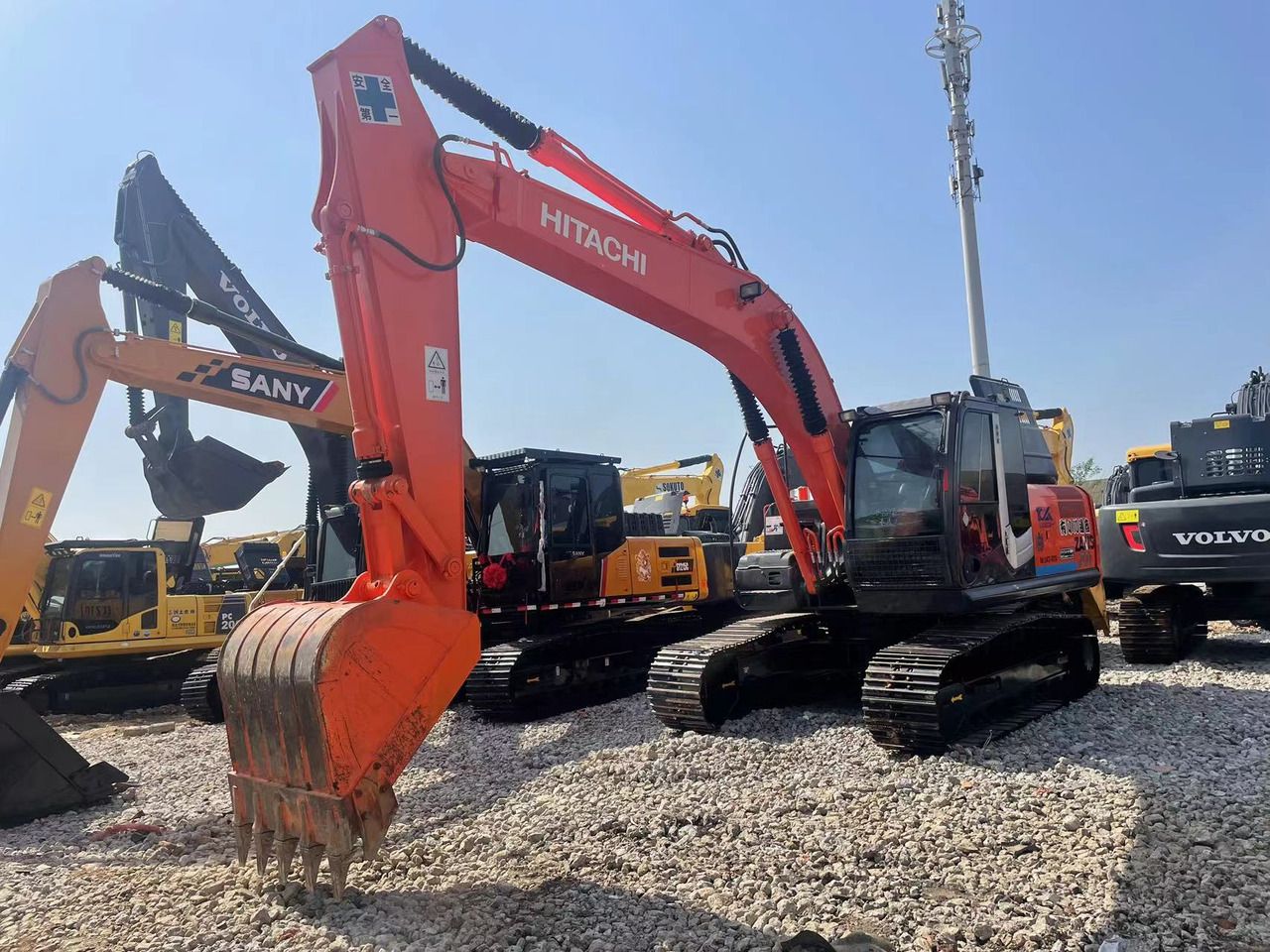 2023 Hitachi ZX200-3G crawler excavator, front three-quarter view