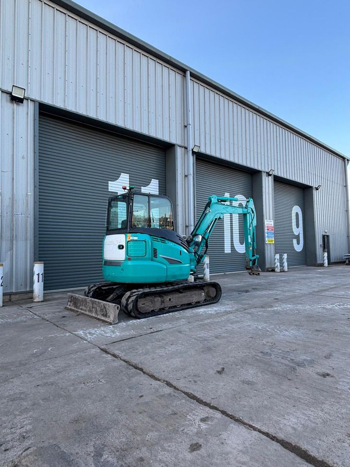 2021 Kobelco SK45SRX-6E mini excavator, rear three-quarter view