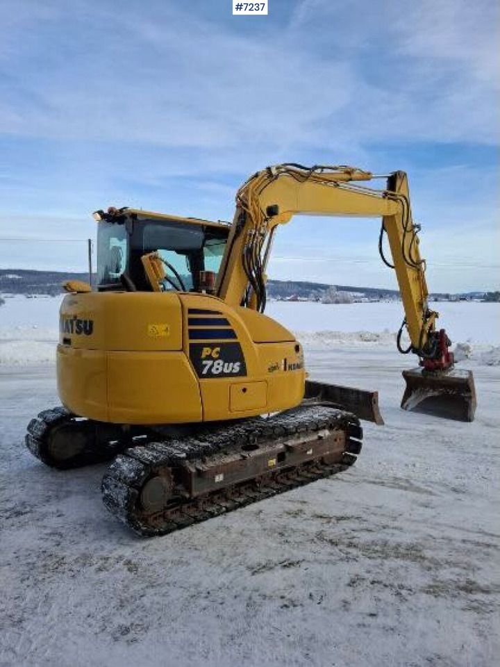 2016 Komatsu PC78US crawler excavator, rear three-quarter view