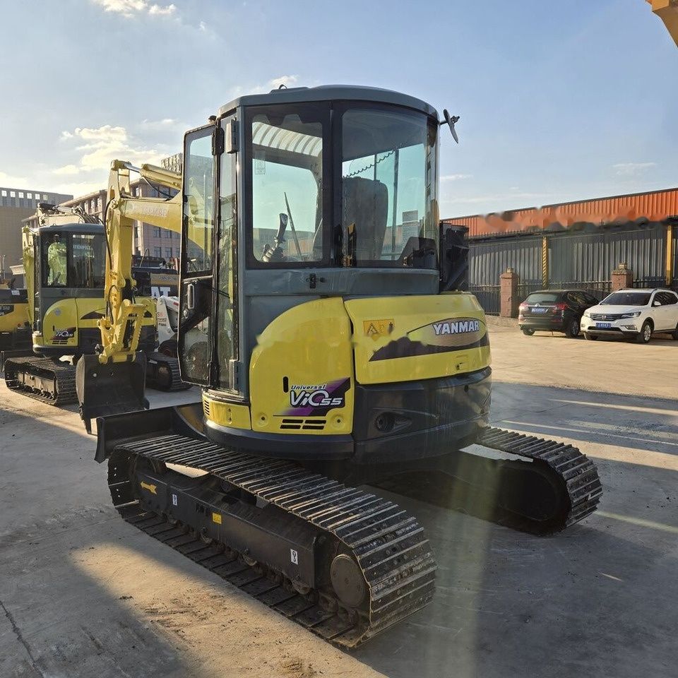 2023 Yanmar VIO55 mini excavator, rear three-quarter view 2023 Yanmar VIO55 mini excavator, rear three-quarter view