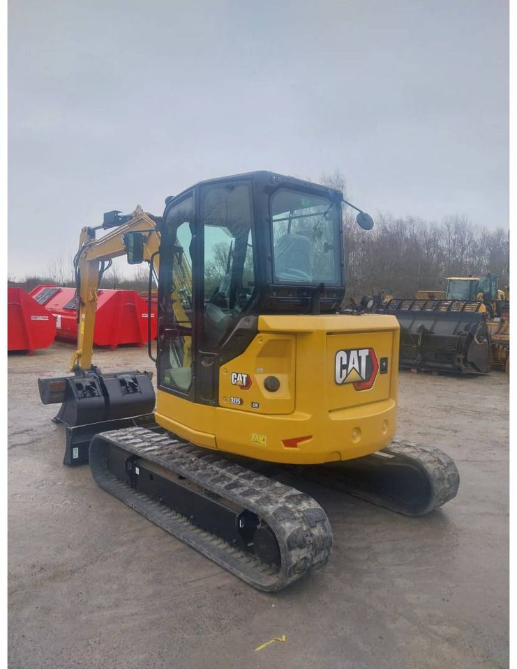 2023 Caterpillar 305 CR crawler excavator, rear three-quarter view