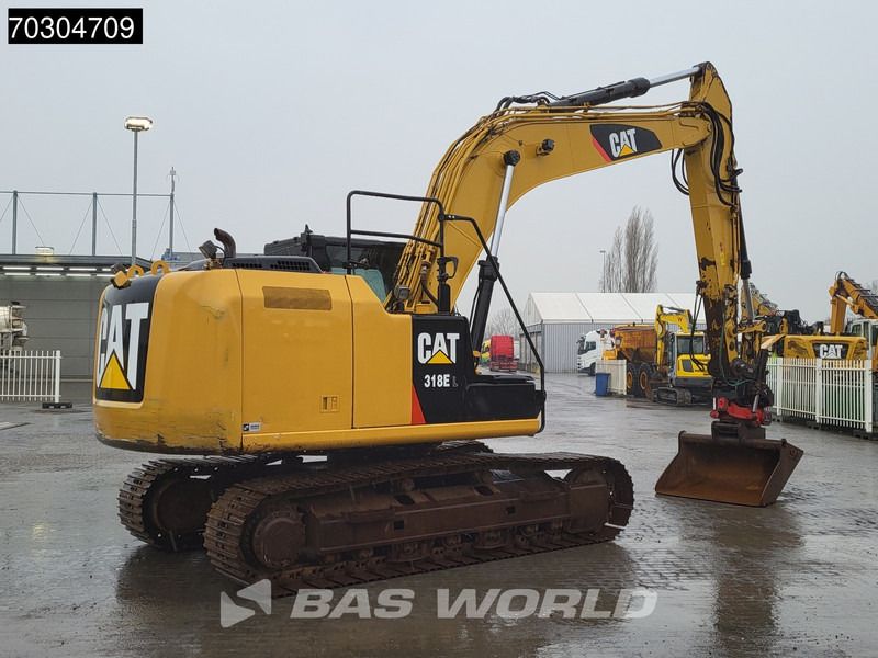 2015 Caterpillar 318EL crawler excavator, rear view