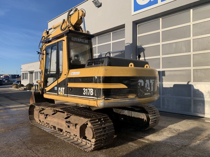 2001 Caterpillar 317B crawler excavator, rear three-quarter view
