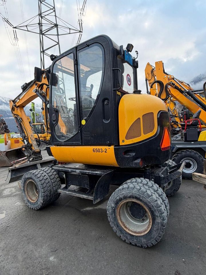 2014 Wacker Neuson 6503-2 wheel excavator, rear three-quarter view