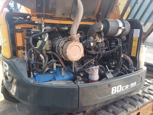 2019 Hyundai 80CR-9A crawler excavator engine compartment view