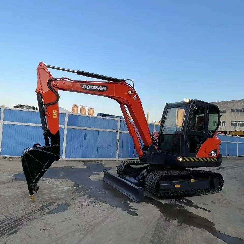 2022 Doosan DX60 mini excavator, side view